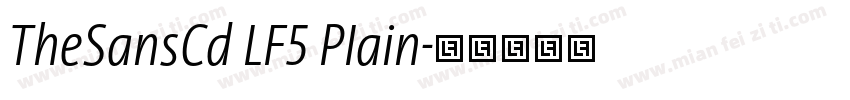 TheSansCd LF5 PIain字体转换